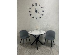 Стул на металлокаркасе Gabi 1 бежевый / черный с серебряными наконечниками фото покупателя 800