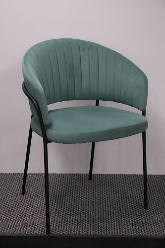 Стул на металлокаркасе Лео светло-серый / черный из шоурума 1