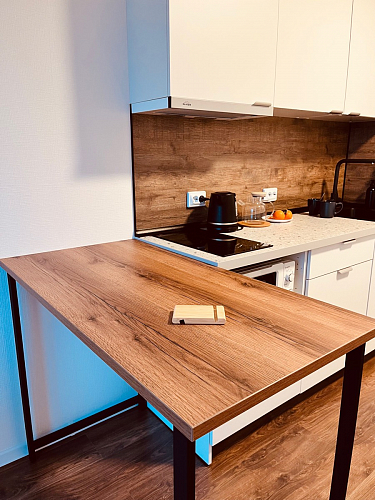 Барная стойка Дилан Лофт 120х40х98 дуб делано темный фото покупателя 178