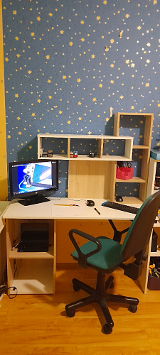 Письменный стол Эфес дуб сонома / белый фото покупателя 3