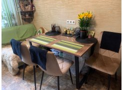 Стол Лота Лофт 140 25 мм черный матовый / бетон фото покупателя 687