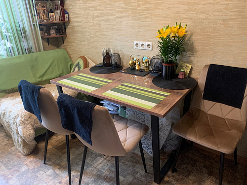 Стол Лота Лофт 140 25 мм черный матовый / бетон фото покупателя 687