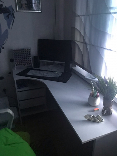 Письменный стол СПм-25 левый белый  - Уцененный экземпляр фото покупателя 47