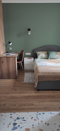 Письменный стол Битти Лофт 116х60х75 дуб делано светлый / белый матовый фото покупателя 3