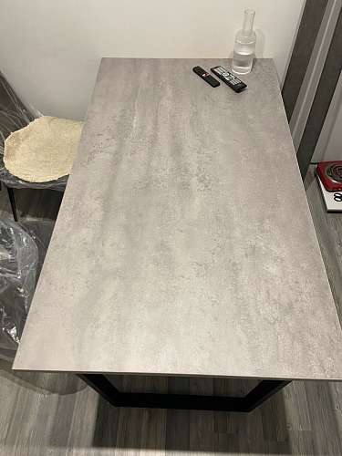 Стол Лота Лофт 140 25 мм черный матовый / бетон фото покупателя 885