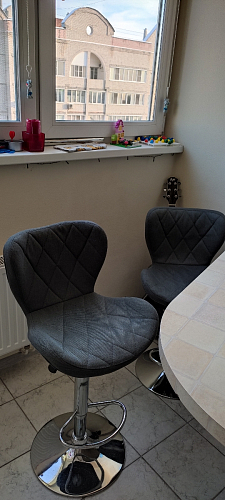 Барный стул Porch dark grey fabric фото покупателя 1