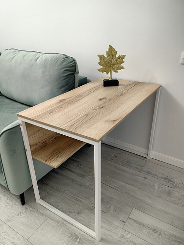 Письменный стол Клер Лофт дуб делано темный / черный матовый фото покупателя 30