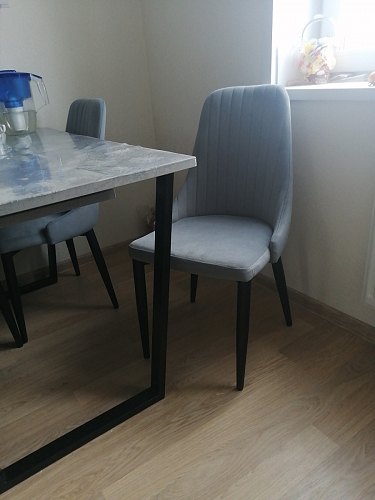 Стул на металлокаркасе Kora dark gray / black фото покупателя 419