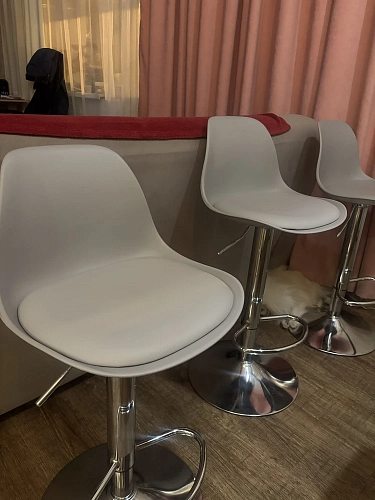 Барный стул Soft white / chrome фото покупателя 1