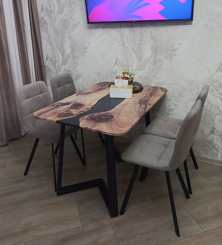 Стул на металлокаркасе Чилли бежевый / белый каркас фото покупателя 910