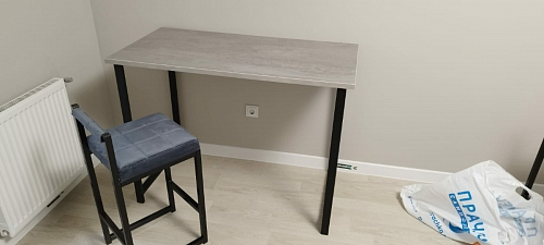 Барная стойка Дилан Лофт 120х40х90 бетон светлый фото покупателя 126