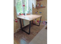 Стол Лота Лофт 140 25 мм черный матовый / бетон фото покупателя 921