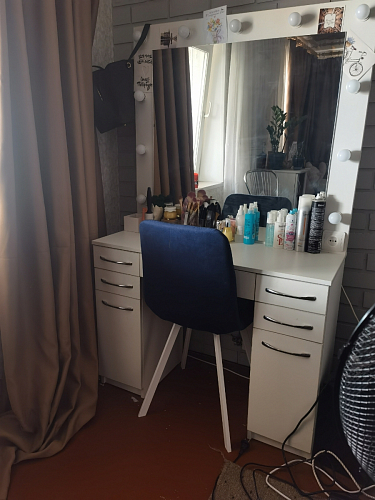 Стул на металлокаркасе Чилли синяя ткань / белый фото покупателя 273