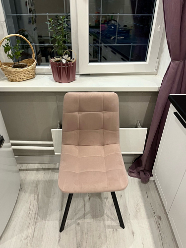 Стул на металлокаркасе Чилли синяя ткань / белый фото покупателя 732