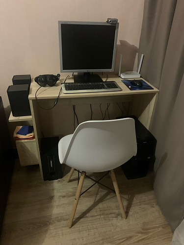 Пластиковый стул Eames PC-015 серо-голубой / дерево фото покупателя 41