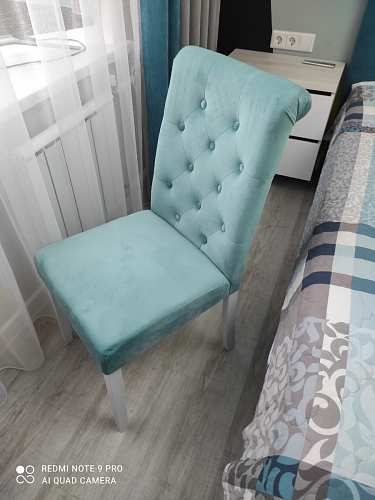 Стул Amelia white / fabric tiffany фото покупателя 23