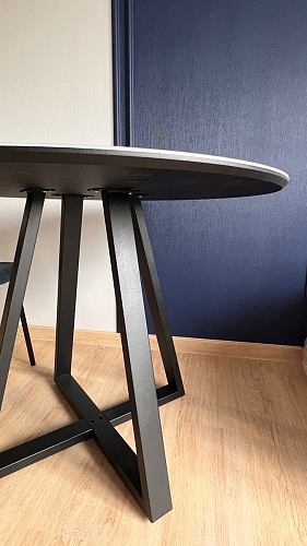 Стеклянный стол Норфолк 100 золото фото покупателя 13