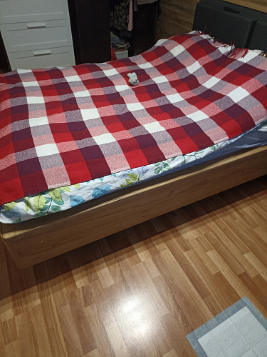 Двуспальная кровать Клауд 160х200 парящая дуб крафт золотой / антрацит фото покупателя 509