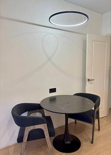 Стол Тулип 80х73 мрамор черный / белый фото покупателя 88