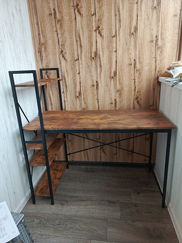 Письменный стол Wd-07/Вд-07 burnt/обгоревшее дерево фото покупателя 1