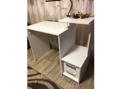 Компьютерный стол Джаз-24 левый белый фото покупателя 65