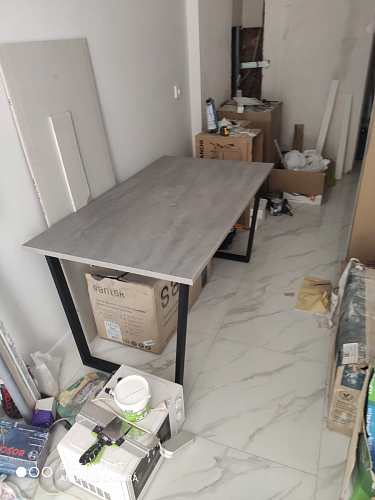 Стол Лота Лофт 120 25 мм сабия / белый матовый фото покупателя 221