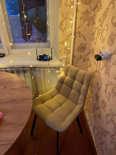 Стул на металлокаркасе Челси морская волна / черный фото покупателя 67