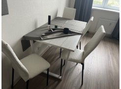 Стол Лота Лофт 140 25 мм черный матовый / бетон фото покупателя 201