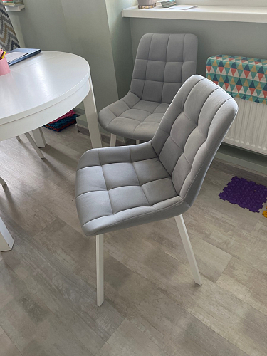 Стул на металлокаркасе Челси бежевый / черный фото покупателя 1