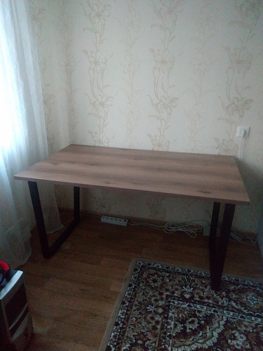 Деревянный стол Лота Лофт 120х75 белый матовый / дуб крафт золотой фото покупателя 846