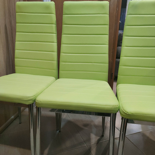 Стул на металлокаркасе DC2-001 black / white line / white фото покупателя 29