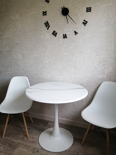 Стол Тулип 90х73 дуб вотан / белый  - Уцененный экземпляр фото покупателя 134