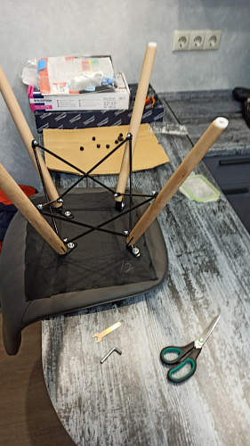 Деревянный стул Kvadro серый фото покупателя 16