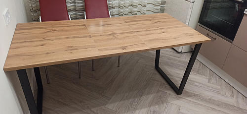 Стол Лота Лофт 140 25 мм черный матовый / бетон фото покупателя 1002