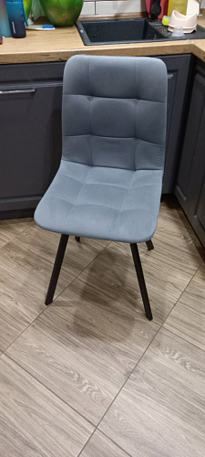 Стул на металлокаркасе Чилли К черный / зеленый фото покупателя 305