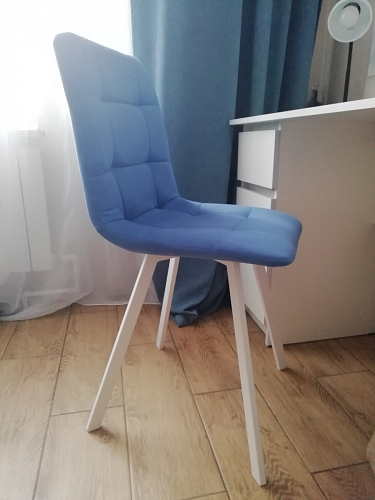 Стул на металлокаркасе Чилли бежевый / белый каркас фото покупателя 1387