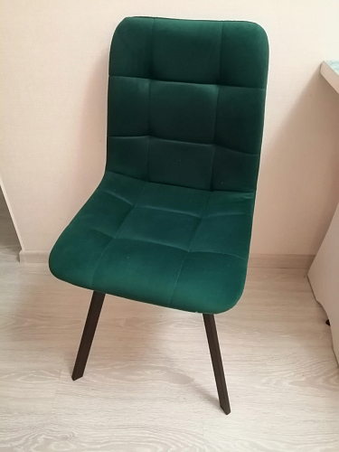 Стул на металлокаркасе Чилли черный / зеленый фото покупателя 1067