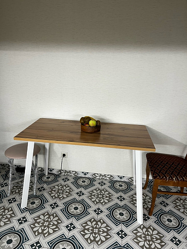 Стол Тринити Лофт 120 32 мм бетон / черный матовый фото покупателя 383