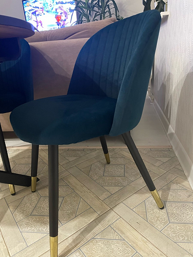 Стул на металлокаркасе Gabi dark beige / black / silver фото покупателя 939