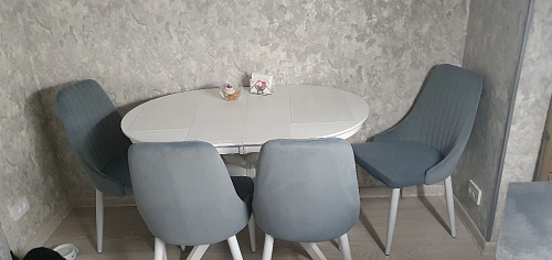 Стул на металлокаркасе Kora dark gray / black фото покупателя 77