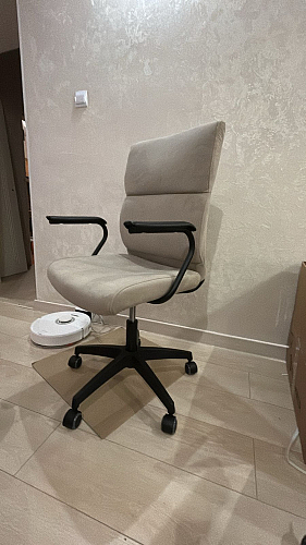 Компьютерное кресло Benefit/Бенефит флок серый 29 фото покупателя 20