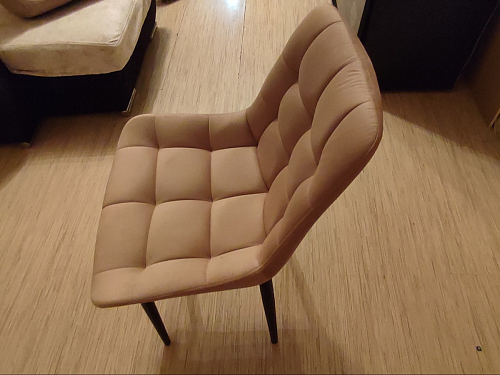 Стул на металлокаркасе Челси морская волна / черный фото покупателя 94