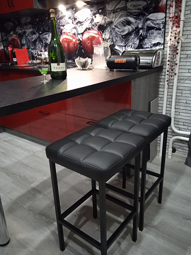 Барный стул Лофт ткань канди грей / черный матовый фото покупателя 192