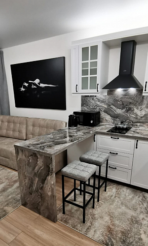 Барный стул Лофт микровелюр катания изумруд / черный матовый фото покупателя 2