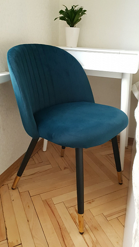 Стул на металлокаркасе Gabi latte / gold / black фото покупателя 9