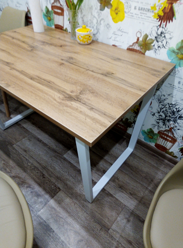 Деревянный стол Лота Лофт 120x75 дуб крафт табачный / черный матовый фото покупателя 77