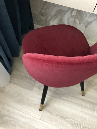 Стул на металлокаркасе Gabi 1 light purple / black / gold фото покупателя 268