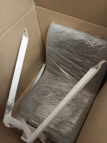 Стул на металлокаркасе Чилли К светло-серый велюр / черный каркас фото покупателя 103