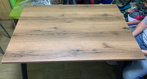 Стол Тринити Лофт 120 32 мм дуб галифакс табако / черный матовый фото покупателя 251