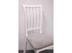 Деревянный стул Фрезино с проножкой бежевый велюр / белый из шоурума 2